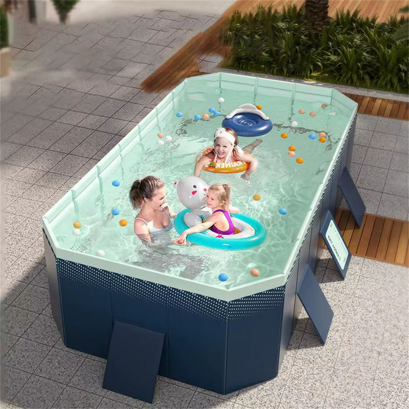 Faltbare Badewanne für Kinder und Familien, rechteckiger nicht aufblasbarer Pool für Indoor und Outdoor - Bild 2