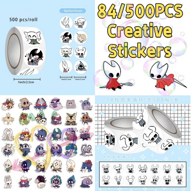 Bandai Hollow Knight Aufrollbare Aufkleber, 500 Stück - Bild 1