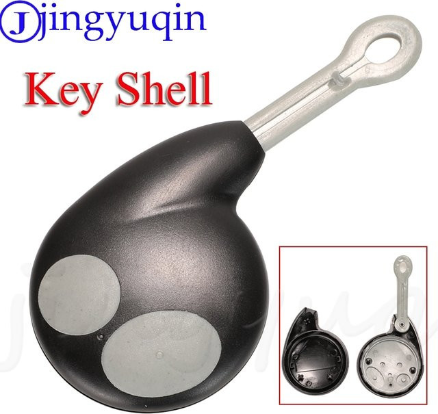 Jingyuqin Ersatz Fernbedienung Auto Schlüssel Shell Blank Cove für Toyota Cobra Alarm 7777, 2 Tasten, Schwarz - Bild 1