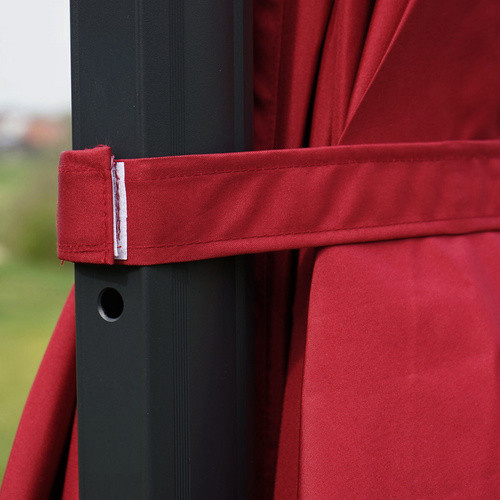 MVG Ampelschirm MVG-A96 in Rot, 360 Grad drehbar, B: 360 cm, H: 300 cm, T: 250 cm - Bild 2