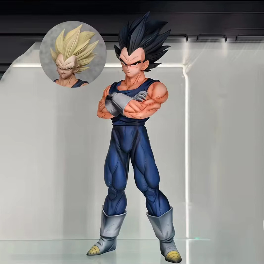 YJ Studio Dragon Ball Vegeta, PVC-Statue, 2 Köpfe, 28cm - Bild 2