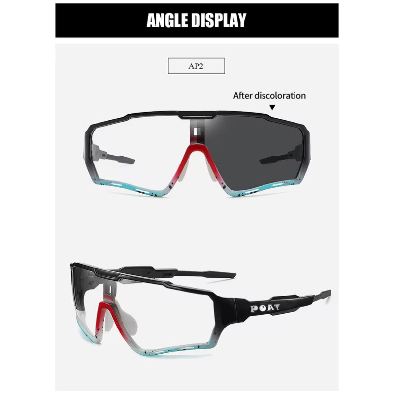 Samjune Photochrome Sportsonnenbrille, Vollrand, Kunststoff, Damen - Bild 2