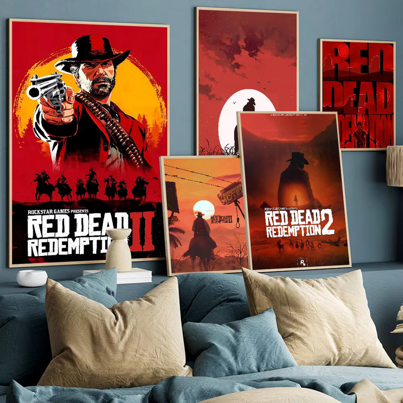 Red Dead Redemption 2 Wandaufkleber und Poster aus wasserfestem Papier von Potdemiel - Bild 5