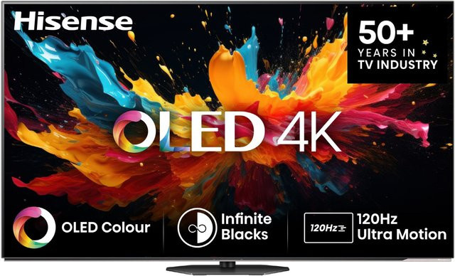 Hisense 65A85N OLED-TV in Schwarz, 65 Zoll (164 cm), 4K Ultra HD Smart-TV mit 120 Hz und Sprachsteuerung - Bild 1