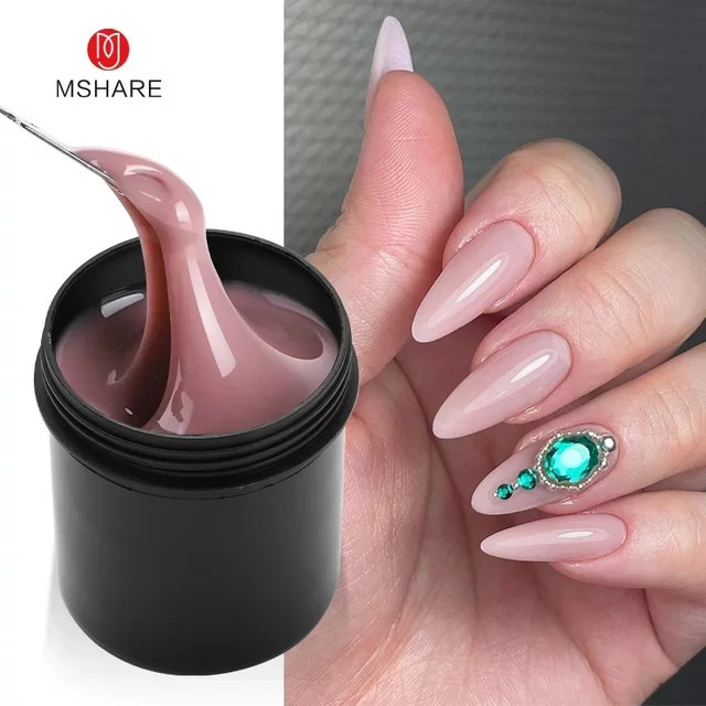 MSHARE Nude Builder Nagelgel, 1kg, Karamell, Transparent, HEMA TPO-frei - Bild 1