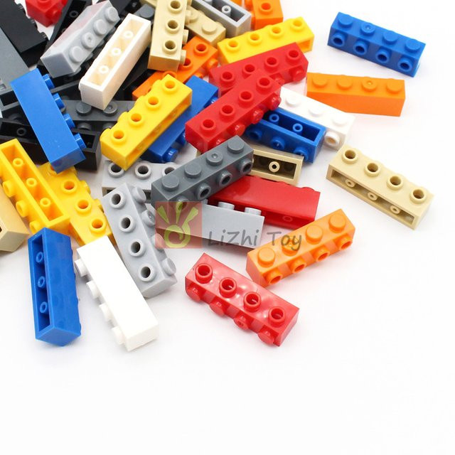 jile Building Blocks 30-teiliges Set 30414 Brick Modified 1x4 green - Bild 1