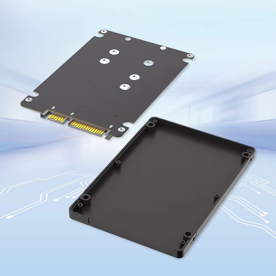 VODOOL Dual M.2 B-Key NGFF SSD zu 2,5 SATA III Adapterkarte in Schwarz mit 6 Gbit/s für HDD und SSD - Bild 1