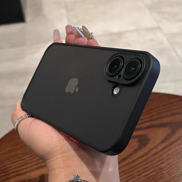 Stoßfeste Armor Matt Hülle von Tuiying002 für iPhone, Silikon und hartes PC, Schwarz und Transparent - Bild 1