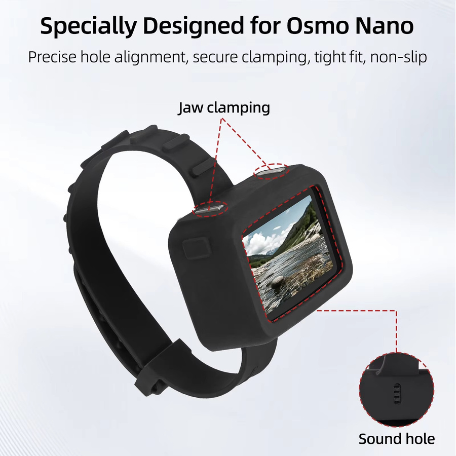 DJI Osmo Nano Silikon-Armband in Schwarz für Kamerahalterung und Bildübertragung - Bild 6