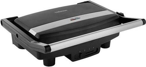Tristar GR-2856 Elektro Kontaktgrill in Schwarz mit Edelstahl und Antihaftbeschichtung, 1500 W, B/T/H: 28,0 x 19,0 x 19,0 cm - Bild 1