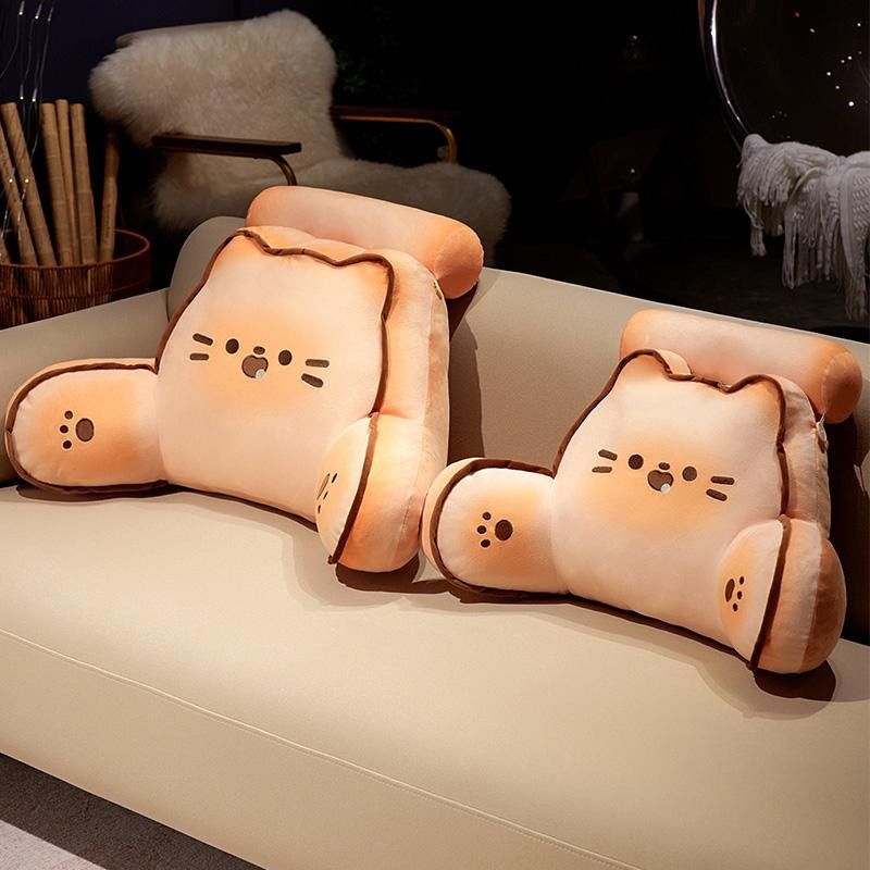 Weiches Plüsch-Dreieckskissen mit Tier-Motiv als Rückenlehne für Bett und Sofa, 40 cm - Bild 5