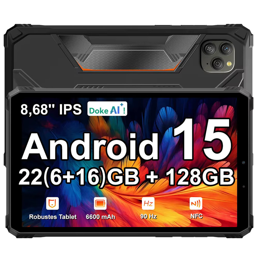 Robustes Blackview Active 5 Tablet in Schwarz mit 8,68-Zoll-IPS-Display, 6 GB RAM, 128 GB ROM und 6600-mAh-Akku - Bild 5
