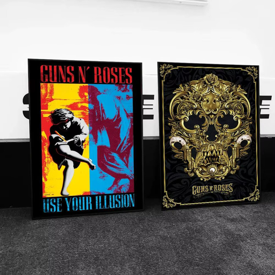 Guns N Roses Wandkunst Poster von Kayou, Multicolor, HD Wandbild für Wohnzimmer und Schlafzimmer, ohne Rahmen - Bild 4