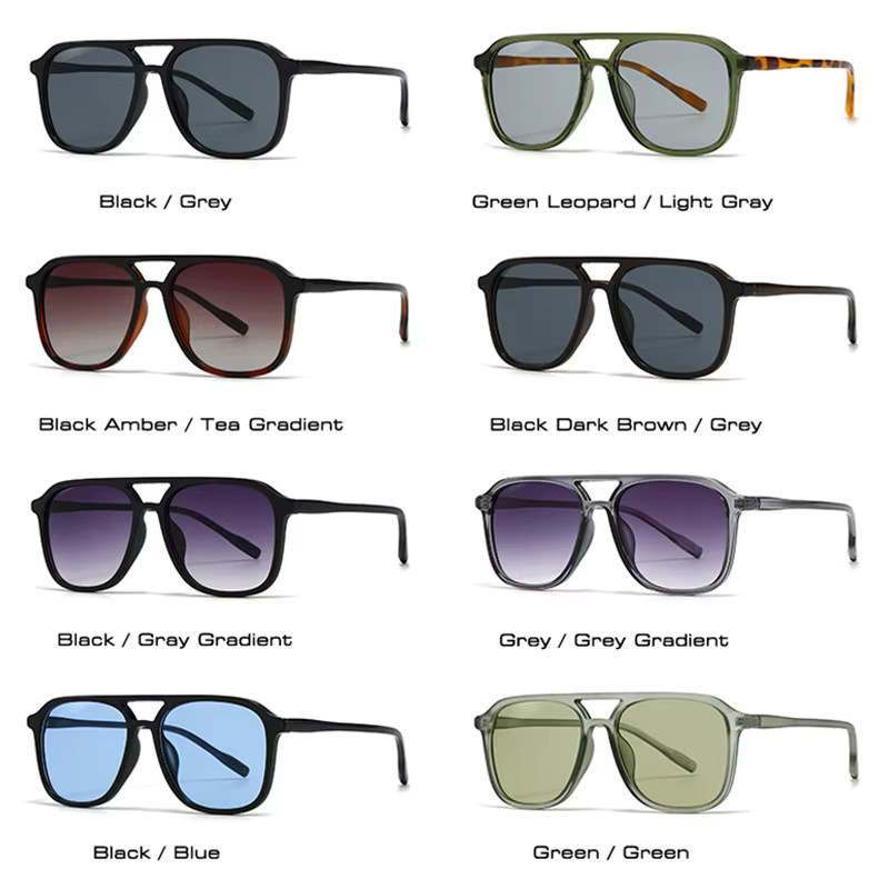 SO&EI Sonnenbrille, Quadratisch, Vollrand, Blau Grün, Unisex, Kunststoff - Bild 4