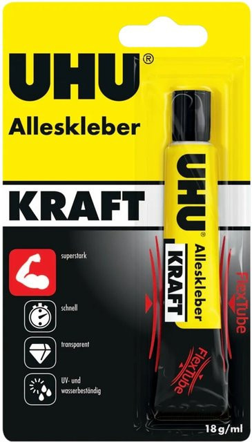 UHU Alleskleber Kraft Flex + Clean Transparent 18 g - Bild 2