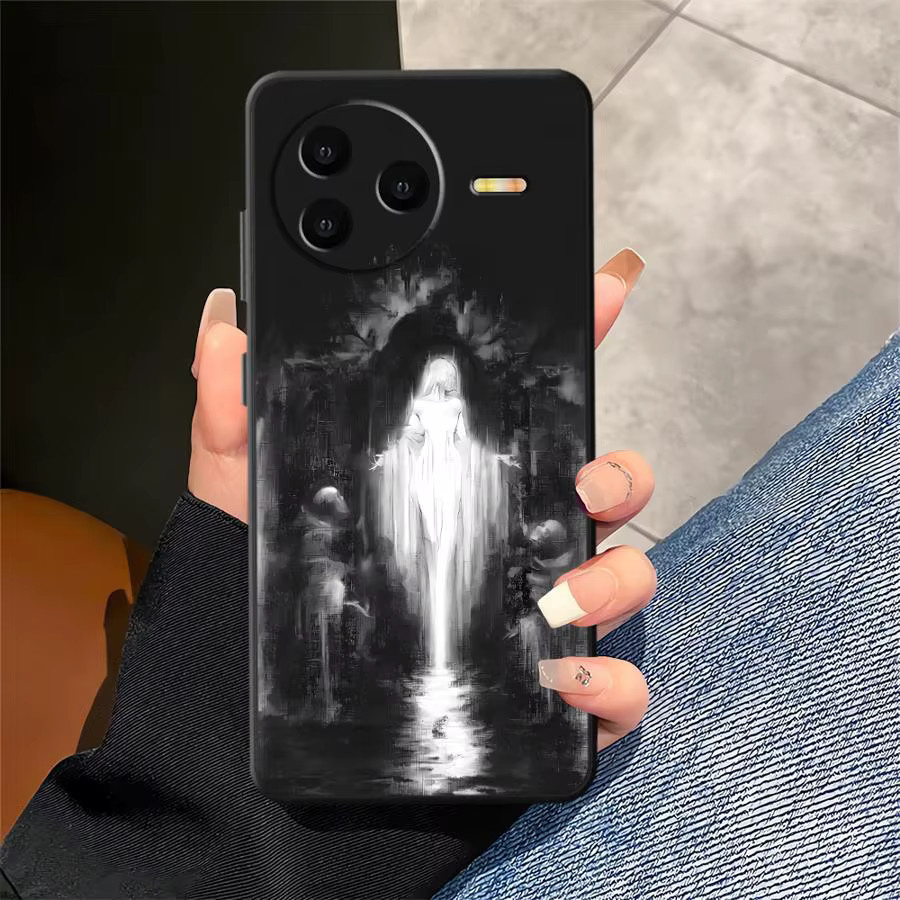Weiche Handyhülle für Xiaomi Redmi 10 A1 A2 Plus 14C A4 K40 K80 Pro A3 9 13C 12C A5 mit Schwert und weißem Haar Hexe in Weiß - Bild 2