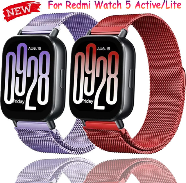 Uhrenarmband Edelstahl, Milanaise, 22 mm 20 mm, Redmi Watch 5 Active, Redmi Watch 5 Lite - Bild 1