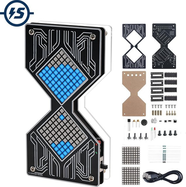 DIY Elektronische Sanduhr-Timer Lötübungs-Set, mit Summer-Alarm und Countdown-Funktion, MINT-Bausatz-Projekt - Bild 1