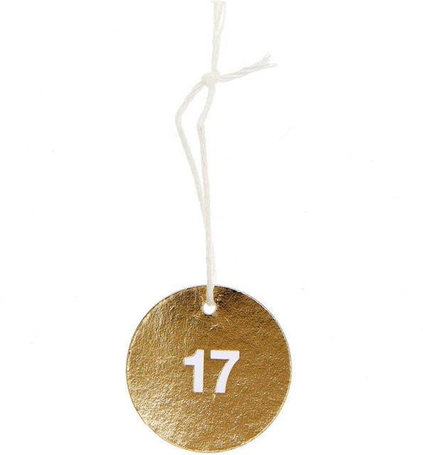 Rico Design Paper Poetry Adventskalenderanhänger aus Papier in Gold, 24 Stück - Bild 1
