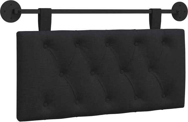 vidaXL Hängendes Kopfteil in Schwarz, Modernes Polsterteil aus Stoff für dein Schlafzimmer, Breite: 90 cm, Höhe: 55 cm, Tiefe: 7 cm - Bild 1