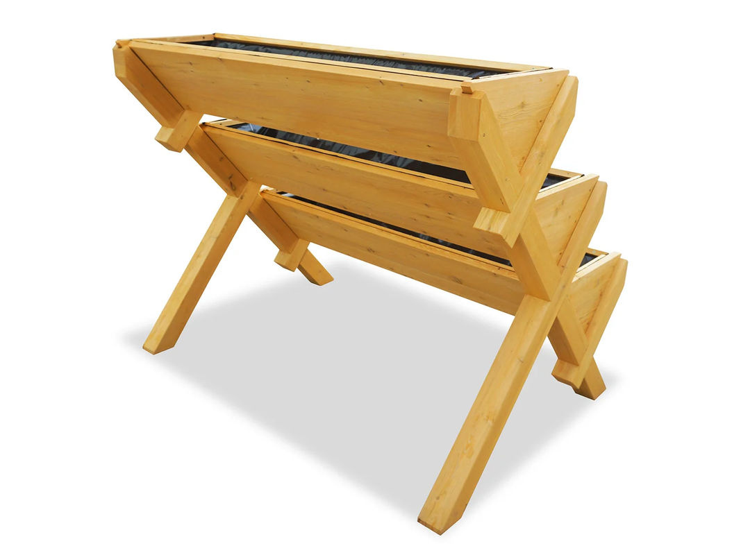 HABAU Hochbeet Trio aus Lärchenholz für Kräuter und Salate, L 110 cm, B 74 cm, H 89 cm - Bild 4