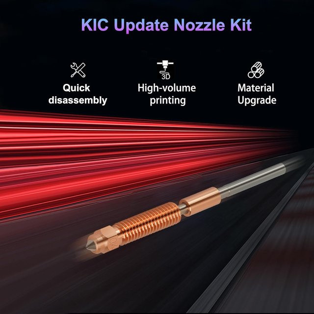 Creality Einhorn-Düse für K1, K1 Max, Ender 3 V3, V3 Plus, K1C und K1 SE als Schnellwechsel-Hotend-Düse für FDM 3D-Drucker - Bild 1