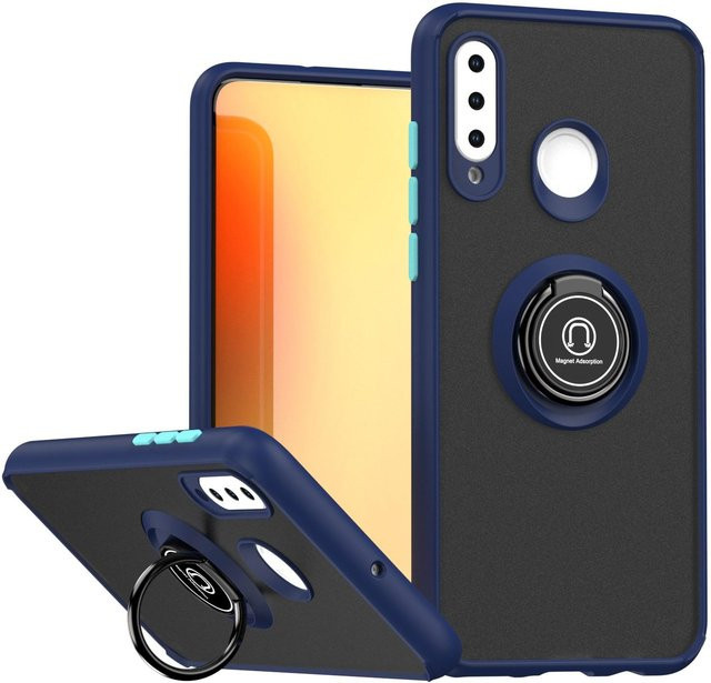 Stoßfeste Handyhülle mit magnetischem Halter für Huawei P30, P30 Pro und P30 Lite in Blau - Bild 1