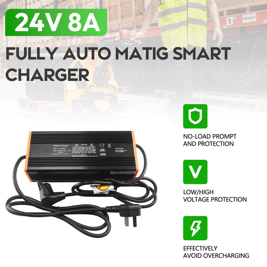 NOBLIFT EDGE PTE15N Lithium-Batterie-Ladegerät 24V 8A, schwarz, IP67 wasserdicht und staubdicht - Bild 4