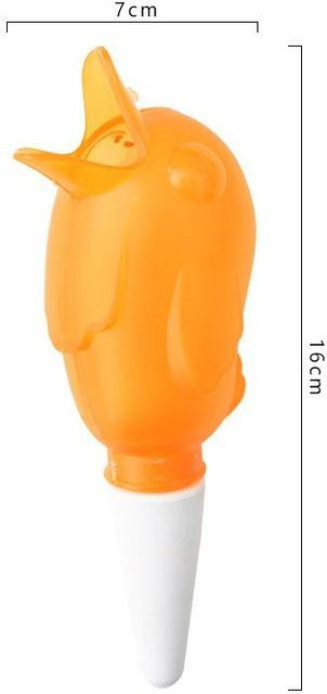 Houspace Automatischer Bewässerungsspieß mit niedlichem Vogel-Design in Orange für Pflanzen und Blumen - Bild 1