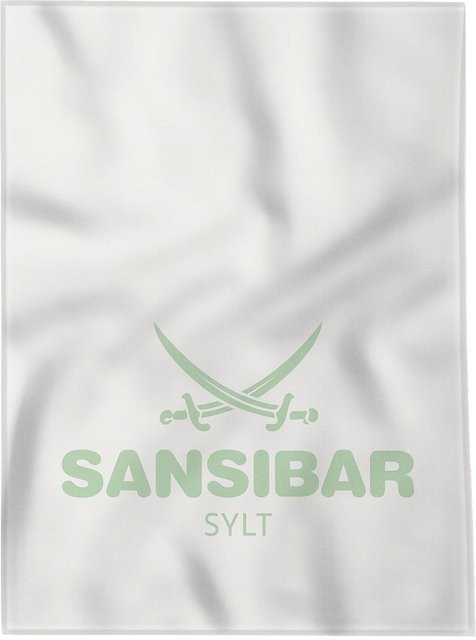 Wohndecke SANSIBAR aus Polyester in Weiß/Grün, B/B/H: 200 x 150 x 1 cm - Bild 1