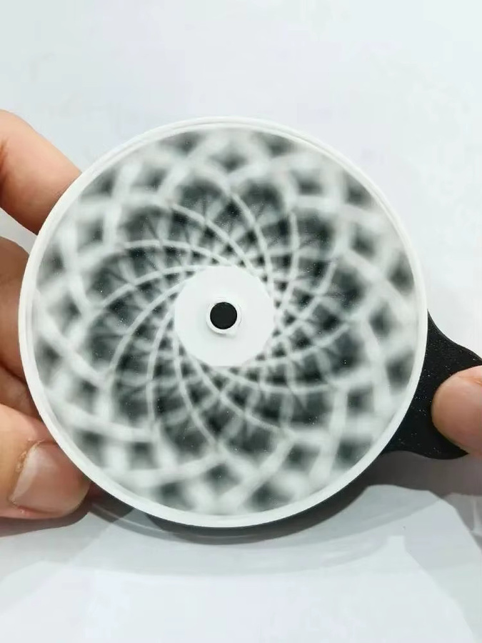 soulbao Stressabbau-Spielzeug, 3D-gedruckte Spirale, Schwarz-Weiß-dynamisch - Bild 4