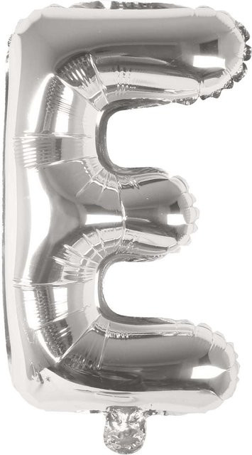 Rico Design Folienballon Buchstabe E in Silber, Höhe: 36 cm - Bild 1