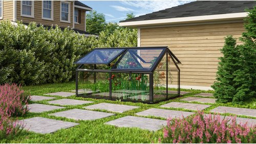 VITAVIA Frühbeet Zola aus Stahl in Schwarz, B: 89 cm, T: 124,3 cm, H: 71,3 cm - Bild 1