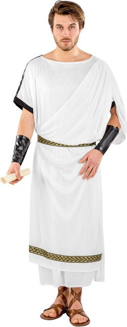 tectake Herrenkostüm römische Toga, Fantasy, Weiß - Bild 1