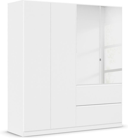 RAUCH BLUE Costa Drehtürenschrank mit Spiegel in Alpinweiß, B: 181 cm, H: 197 cm, T: 54 cm
