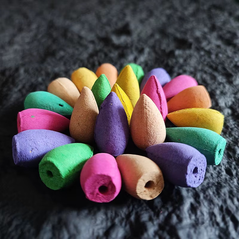 YXYMCF Räucherkerzen Lavendel und Weihrauch 20 Stück natürliche indische Kegel für Rückflussbrenner - Bild 2