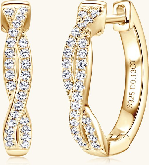 Iogou Creolen, 925 Silber, Moissanite, Damen - Bild 1