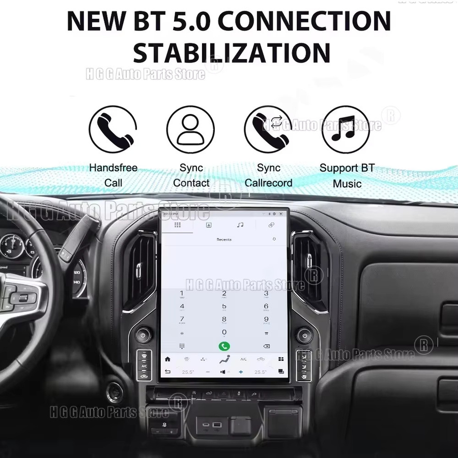 YANFU Multimedia Autoradio mit 16,2 Zoll Display für Chevrolet Silverado und GMC Sierra (2019-2023) inklusive GPS und CarPlay in Schwarz - Bild 4