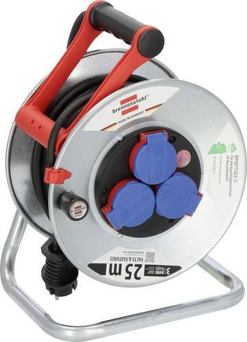 Brennenstuhl Kabeltrommel Schwarz mit Schutzkontakt-Stecker, 25 m, IP44 - Bild 1