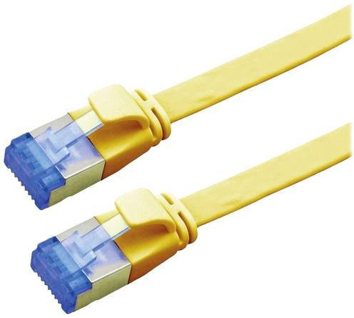 VALUE Patchkabel Kat.6A FTP extra-flach, gelb, 1 m - Bild 1