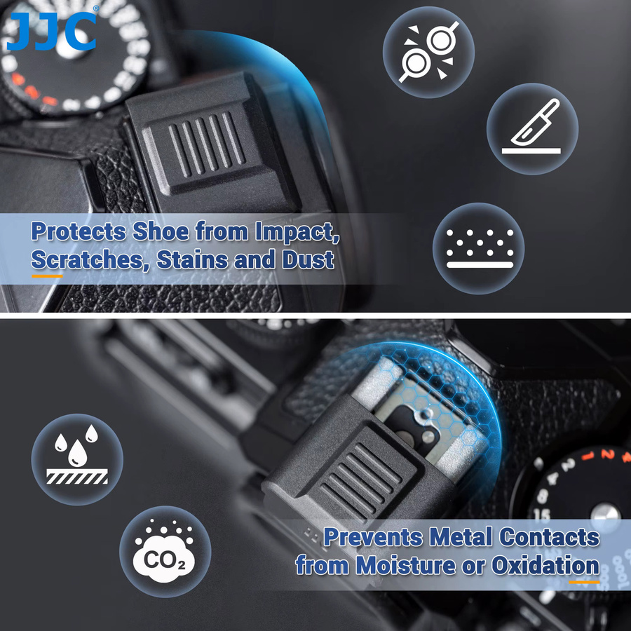 JJC Kamera Blitzschuh Abdeckung Set in Schwarz für Nikon Z5II Z50II Z6III Z6II Z7II Z9 Z8 Z7 Z6 z5 Z50 ZF ZFC D750 D800 - Bild 3