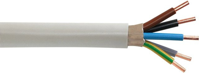 Emskabel Mantelleitung NYM-J 5 x 6 mm² Grau 5 m - Bild 1