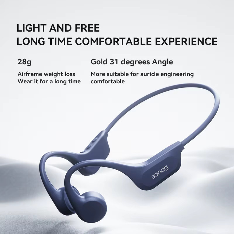 Sanag B60S Bluetooth Knochenleitungs-Kopfhörer mit IPX8 Wasserdichtigkeit und MP3-Player in Blau - Bild 3