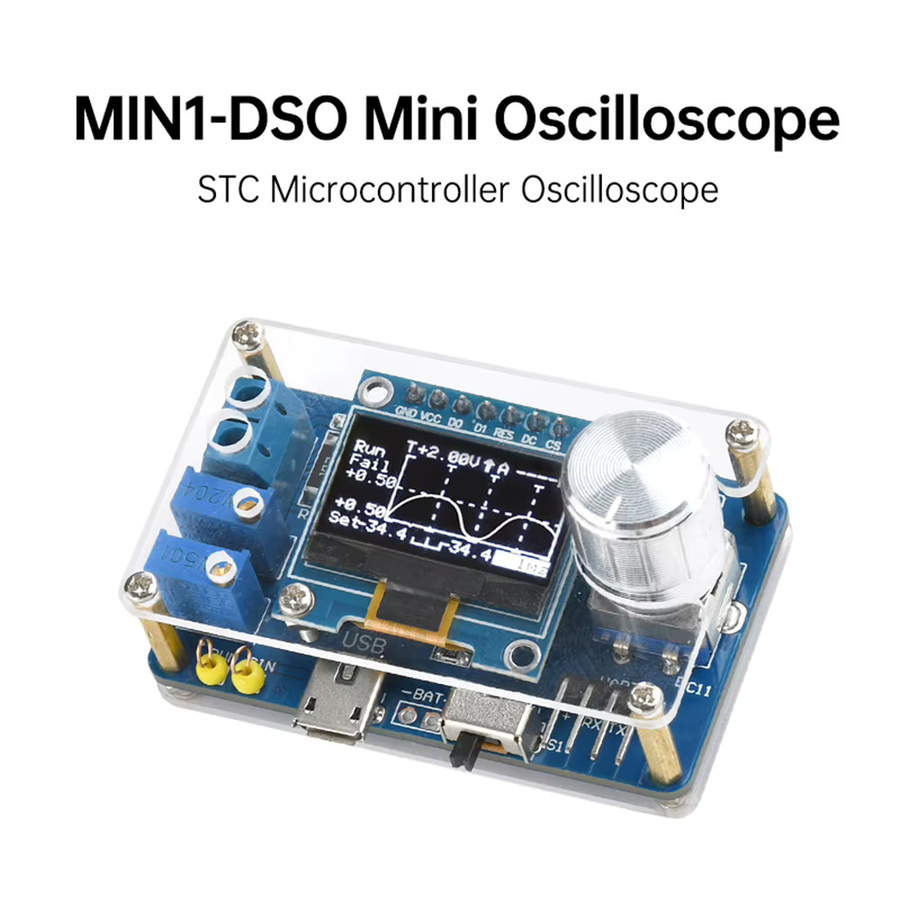Aideepen DIY Mini Digital Oszilloskop Elektronik-Kit mit 0,96 Zoll Display in Blau - Bild 3