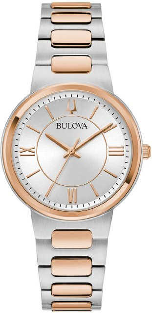 Bulova Damenuhr, Quarz, Edelstahl, Silber, 32 mm, 3 ATM - Bild 1