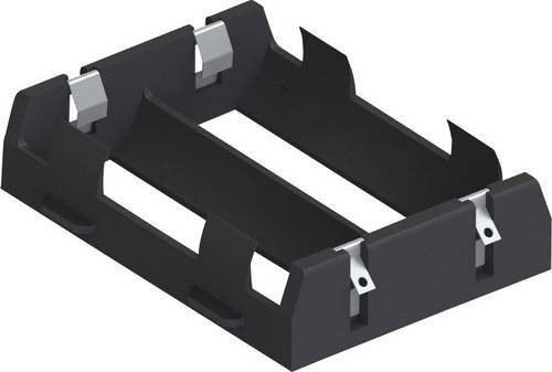 Keystone Electronics Batteriehalter 1109 für 2x 26650 mit Lötanschluss, Schwarz, B/T/H: 56 x 77 x 19 mm - Bild 1
