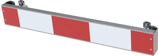 Schake Warnschild RA1/A mit Rohrschellen in Weiß-Rot - Bild 1