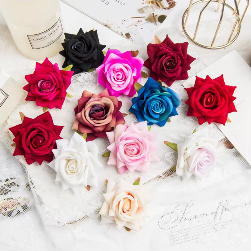 100 Stück TTCY Künstliche Seidenrosen in Multicolour für Hochzeit, Brautstrauß und DIY-Dekoration - Bild 2