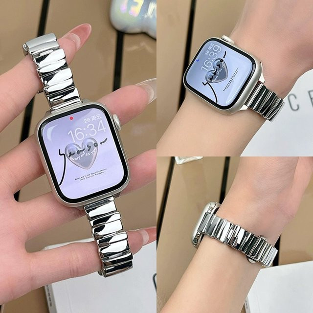 Uhrenarmband Edelstahl, Silber, Damen - Bild 1