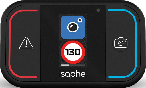 Saphe Drive Mini Verkehrsalarm mit Bluetooth in Schwarz - Bild 1